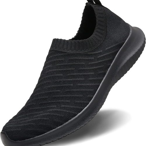Women Comfort Elastic Sock Slip On Walking Lightweight Non-Slip Fall Shoes (Size:5.5-11)