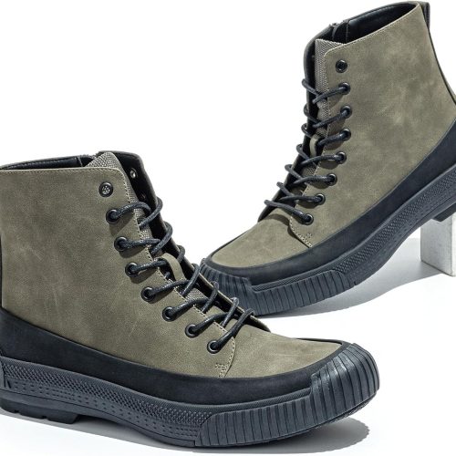 Men's Outdoor Hiking Boots Waterproof High Top Anti Slip Casual Work Boots with Rubber Sole for Trekking, Walking, Travel, Fall Winter