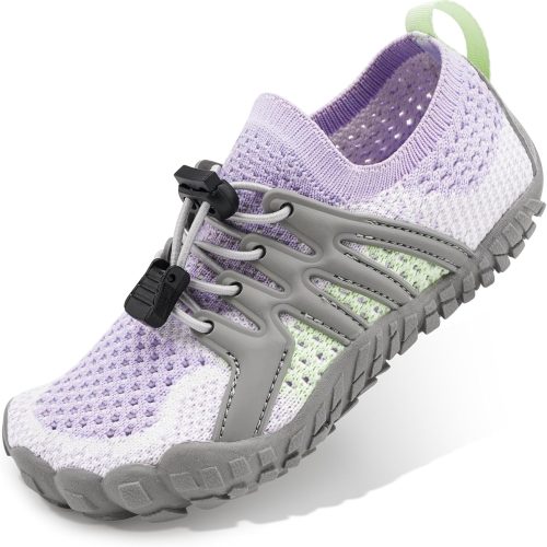 Water Shoes for Kids Girls Boys Barefoot Shoes with Adjustable Laces Quick Drying Beach Sports Non Slip Swimming Hiking